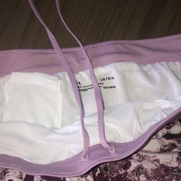 Under armour 💜 headgear w insert Shorts Sz L - Picture 2 of 4